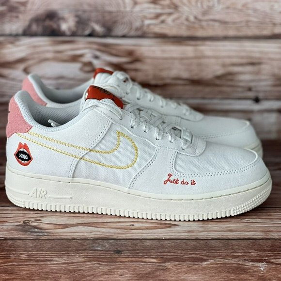 Nike Air Force 1 '07 Women’s Shoes White Solar Flare-Sail DQ7656 100 Size 8 New - Picture 2 of 10